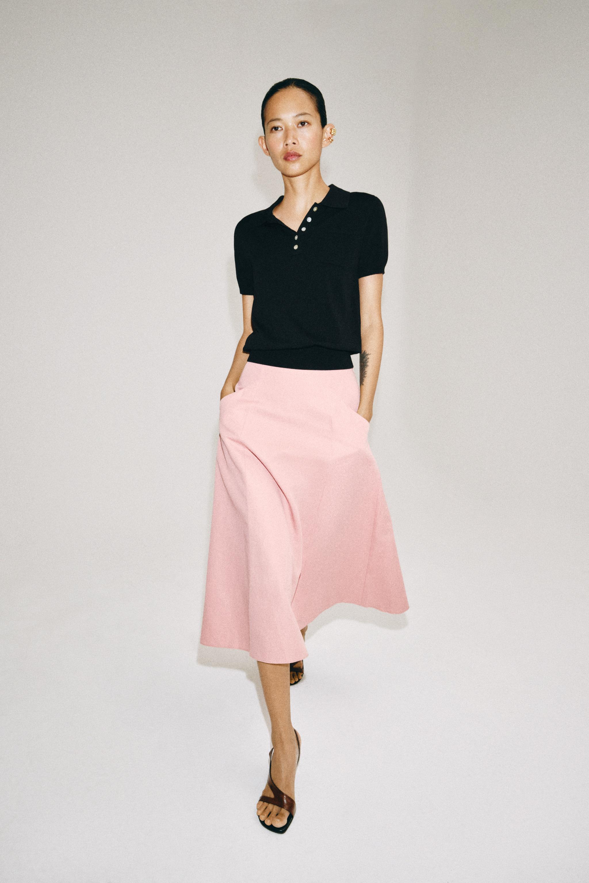 ZW COLLECTION FLOWY MIDI SKIRT